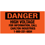 Cable Markers With Adhesive - Danger High Voltage